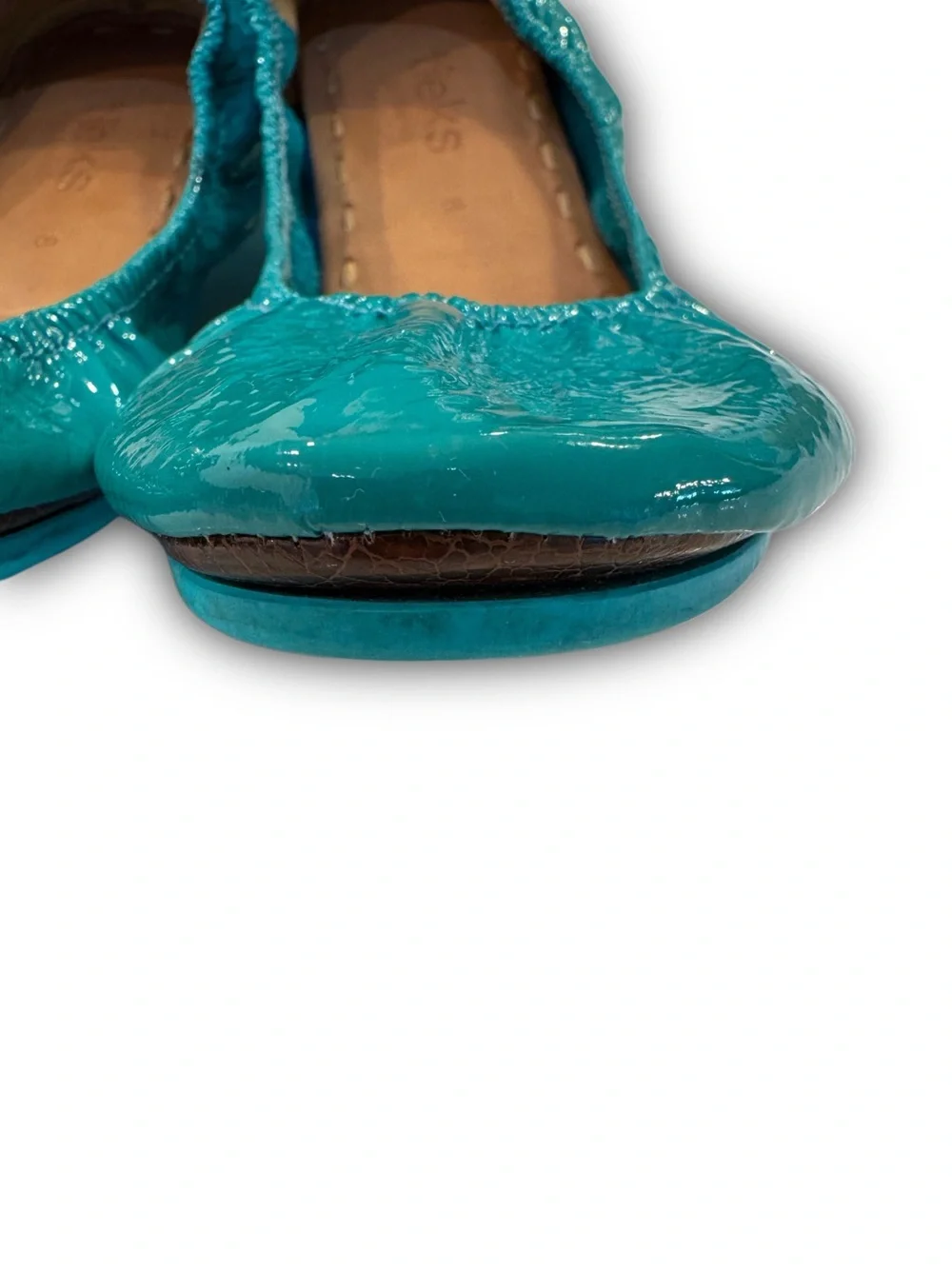 Tieks Blue Patent Flat Shoes